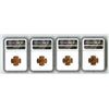 Image 2 : U.S., 1 Cent Lincoln, High Grade Uncirculated Penny Quartet, 1952-D, 1952-S, 1954-S, and 1955-S, all