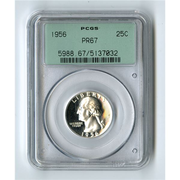 U.S.,  Washington Quarter, 1956, 25 Cents, PCGS PR67