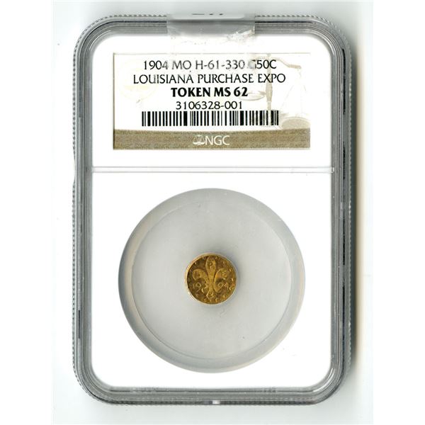 LA. MO.  Louisiana Purchase Expo, 1904, HK-330, So-Called Dollar, MS 62 (NGC)