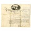 Image 1 : PA. Philadelphia and Lancaster Turnpike, 1795 I/U Stock Certificate Signed by William Bingham.
