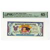 Image 1 : California & Florida. Disney Dollar, Series 1993, Issued Banknote.