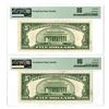 Image 2 : U.S., F.R.N., $5, Series of 1934D, Issued Pair of Sequential Banknotes.