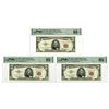 Image 1 : U. S., Legal Tender Note, $5, Series 1963, Fr.# 1536, Sequential Trio of Issued Banknotes.