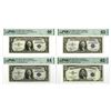 Image 1 : U.S., Silver Certificates, $1, Series 1935, 1935A, 1935C, and $5 Series 1953 Issued Banknote Quartet