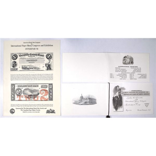 D.C., IPPDS&E Union of N.A., and International Paper Money Congress & Exhibition, 1981 to 1989