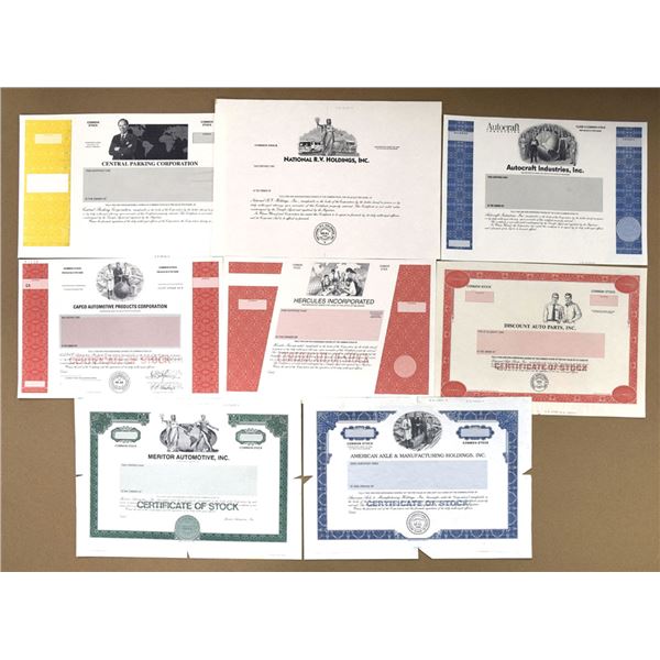 U.S. Automotive and Transportation Sector Proof & Progress Proof Stock Certificate Collection, ca. 1