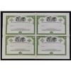 Image 2 : DE. Southern Natural Resources, Inc., ND (1960s to 1980s),3 Uncut Sheets of 4 Proof Stock Certificat