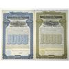 Image 1 : NY.  PA. Buffalo, Rochester and Pittsburgh Railway Co., 1913 and 1917, Specimen Gold Coupon Bond Pai