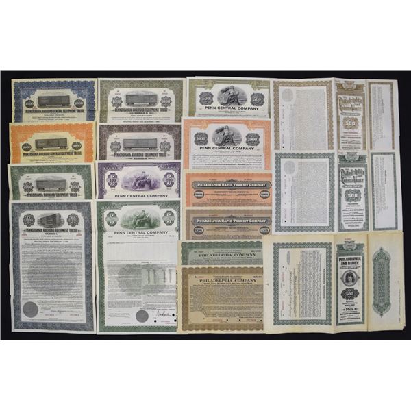 PA. Pennsylvania Railroads, 1910 to 1969, Specimen Bond Collection.
