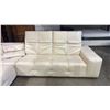 Image 3 : NATUZZI OFF WHITE LEATHER L SHAPE SECTIONAL - APPROX. 122"W X 110"D X 40"H