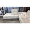 Image 4 : NATUZZI OFF WHITE LEATHER L SHAPE SECTIONAL - APPROX. 122"W X 110"D X 40"H