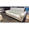 Image 2 : NATUZZI WHITE LEATHER SOFA - APPROX. 91"W X 44"D X 27"H