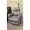 Image 1 : GREY LEATHER SWIVEL ROCKING RECLINER