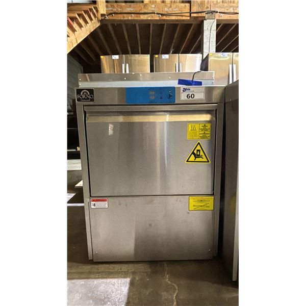 FORNO STAINLESS STEEL 24 1/2"W COMMERCIAL DISHWASHER WITH DISH RACK