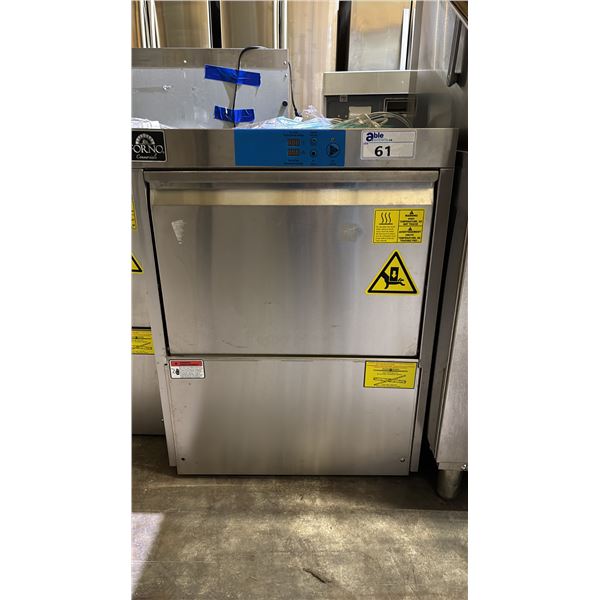 FORNO STAINLESS STEEL 24 1/2"W COMMERCIAL DISHWASHER WITH DISH RACK