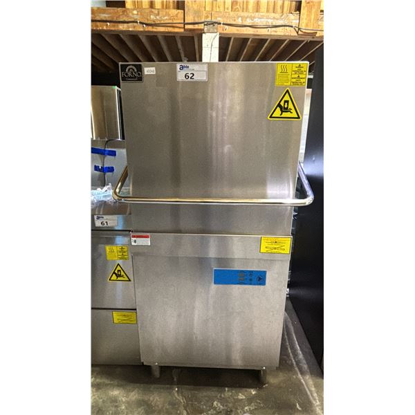 FORNO STAINLESS STEEL 24 1/2"W COMMERCIAL DISHWASHER WITH DISH RACK