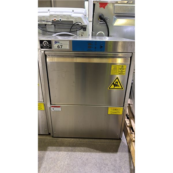FORNO STAINLESS STEEL 24 1/2"W COMMERCIAL DISHWASHER WITH DISH RACK