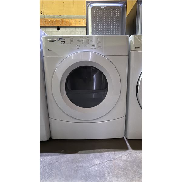 WHIRLPOOL WHITE 27"W FRONT ENTRY CLOTHES DRYER