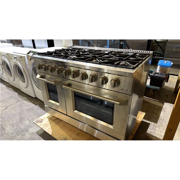 ANCONA AN-2248SS STAINLESS STEEL 48"W GAS RANGE WITH DOUBLE CONVECTION OVEN