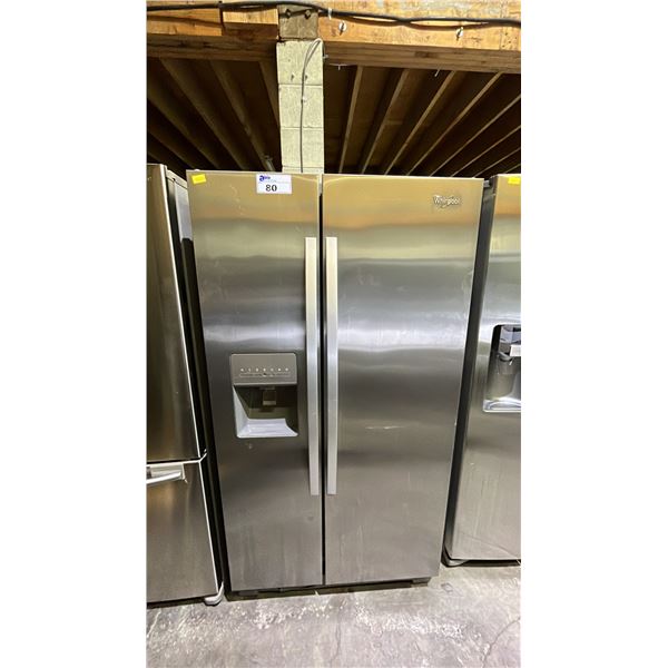 WHIRLPOOL WRS325FDAM04 STAINLESS STEEL 36"W FRENCH DOOR REFRIGERATOR WITH WATER/ICE DISPENSER