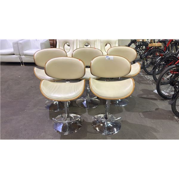 5 HEIGHT ADJUSTABLE BAR STOOLS