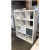 Image 2 : WHITE 12 SECTION STORAGE SHELF - APPROX. 44"W X 15 1/2"D X 58"H