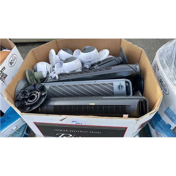 PALLET OF ASSORTED FANS *MUST TAKE ALL ON PALLET*