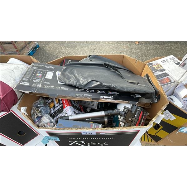 PALLET OF HOME GOODS - SMART LED PANEL, SMALL APPLIANCES, MASSAGER, WIFI TOUCHSCREEN SMART LOCK