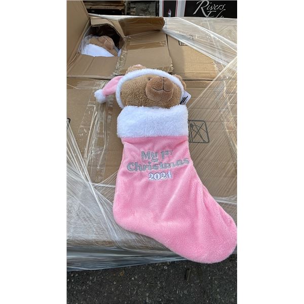 PALLET OF ASSORTED CHRISTMAS STOCKINGS *MUST TAKE ALL ON PALLET*