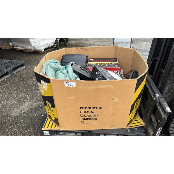 PALLET OF HOME GOODS - LED CEILING LIGHT, SMALL APPLIANCES, BACKPACK, FAN & MORE *MUST TAKE ALL ON