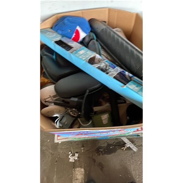 PALLET OF HOME GOODS - FAN, CAT POWER STATION, SMALL APPLIANCES, SEAT, KITCHENWARE & MORE *MUST