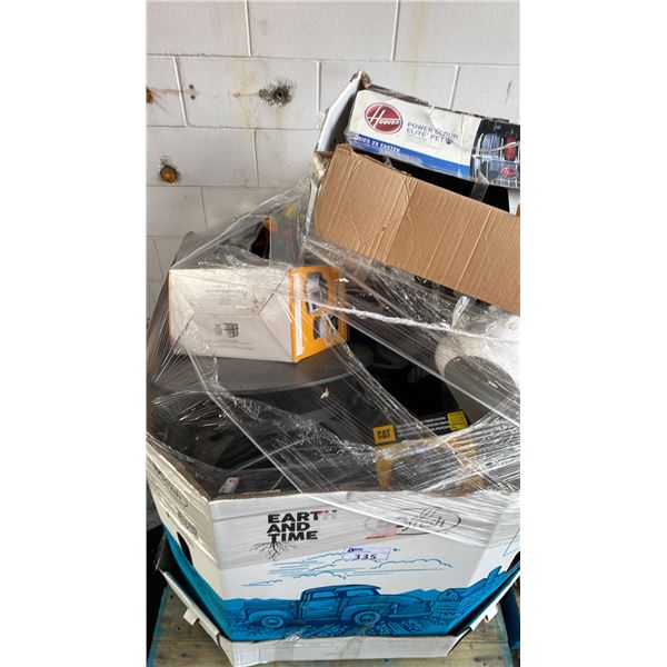 PALLET OF HOME GOODS - SMALL APPLIANCES, CAT POWER STATION, CHRISTMAS LIGHTS, MOP & MORE *MUST TAKE