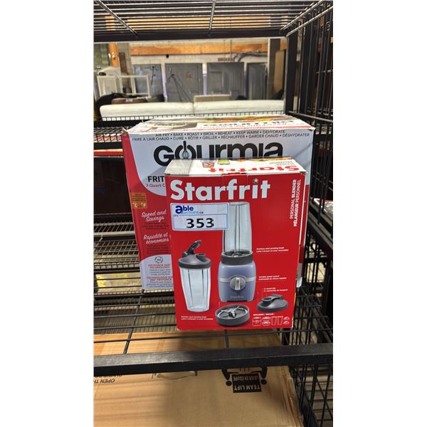 GOURMIA AIR FRYER & A PERSONAL BLENDER
