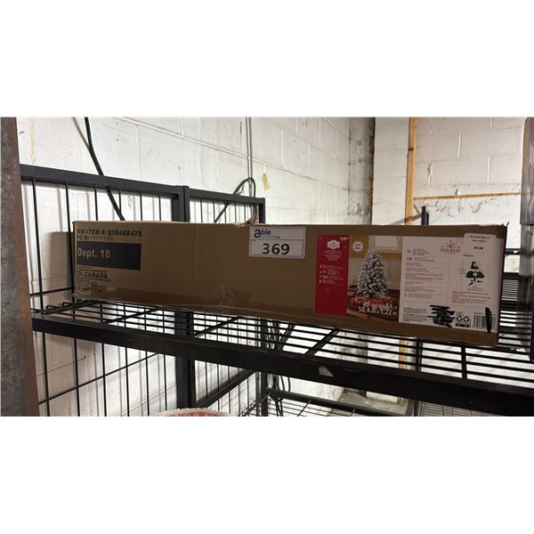 HOLIDAY TIME 4' PRE LIT GREENFIELD FLOCKED PINE