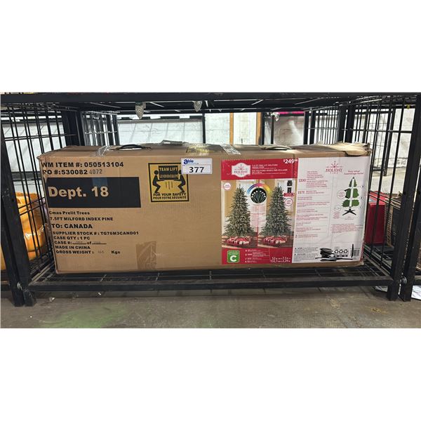 HOLIDAY TIME 7.5' PRE LIT MILFORD INDEX PINE