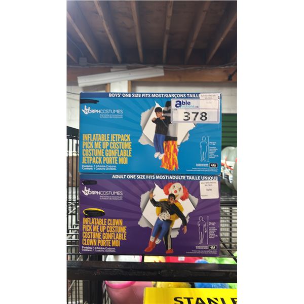 BOYS ONE SIZE FITS MOST INFLATABLE COSTUME & ADULT ONE SIZE FITS MOST INFLATABLE COSTUME