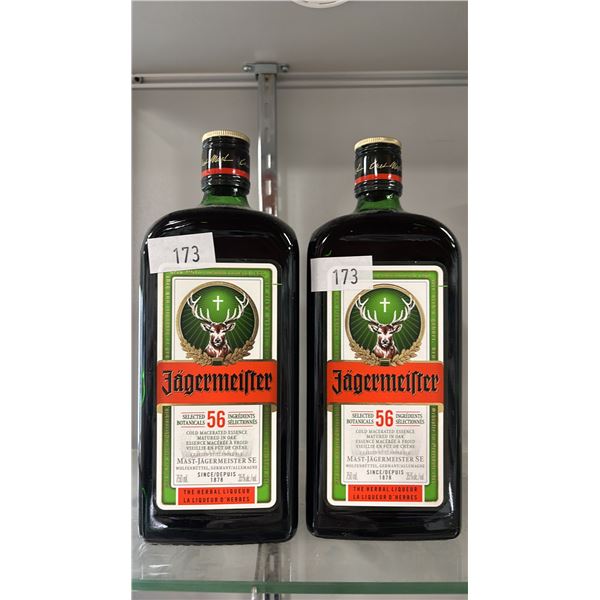 2 X 750 ML BOTTLES OF JAGERMEISTER - SEALED BOTTLES