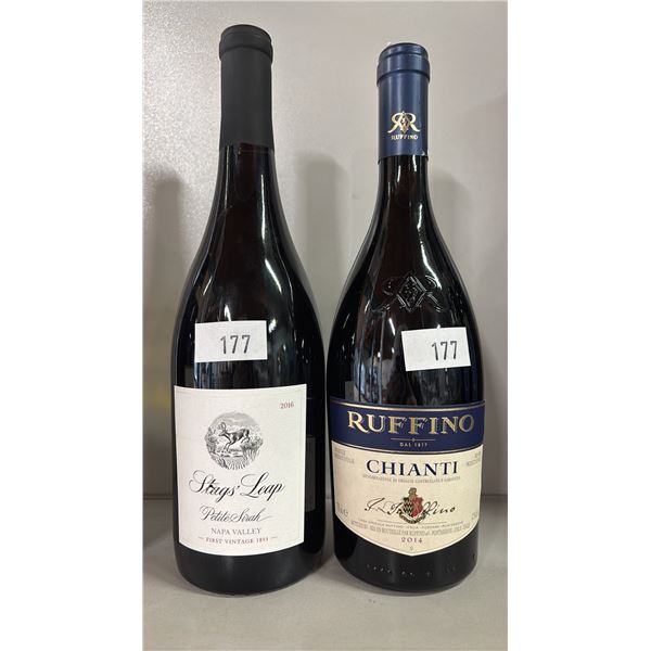 STAG'S LEAP PETITE SIRAH & RUFFINO CHIANTI - SEALED BOTTLES