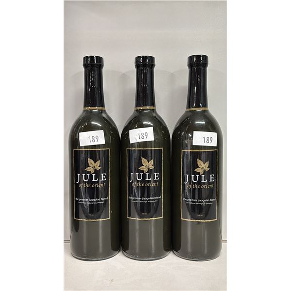 3 X 750 ML BOTTLES OF JULE OF ORIENT JIAOGULAN TONIC