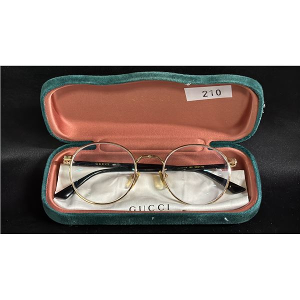 PAIR OF GUCCI EYEGLASSES WITH PRESCRIPTION LENSES