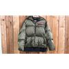 Image 1 : PRADA GREEN HOODED PUFFER JACKET WITH REMOVABLE SLEEVES - SIZE S