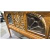 Image 4 : CANADIANA BEAUTIFUL SOLID OAK ANTIQUE CLAW FOOT MIRROR BACK SIDEBOARD - 48"W