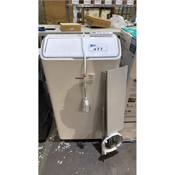 HISENSE PORTABLE AIR CONDITIONER WITH REMOTE, HOSE & WINDOW ATTACHMENT