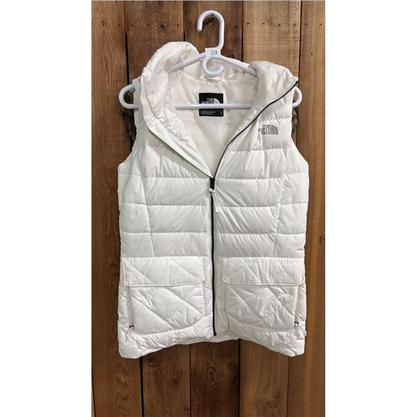 LADIES THE NORTH FACE SIZE S HOODED PUFFER VEST