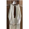 Image 4 : SIZE 6  HALTER STYLE WEDDING DRESS  WITH BEADED WAIST & SHOULDERS IN GARMENT BAG