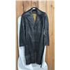 Image 1 : LADIES VERSACE LEATHER COAT WITH GARMENT BAG - SIZE 10 *GARMENT BAG NEEDS CLEANING*