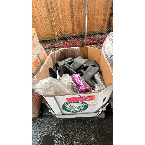 PALLET OF ASSORTED RAIN BOOTS *MUST TAKE ALL ON PALLETS*