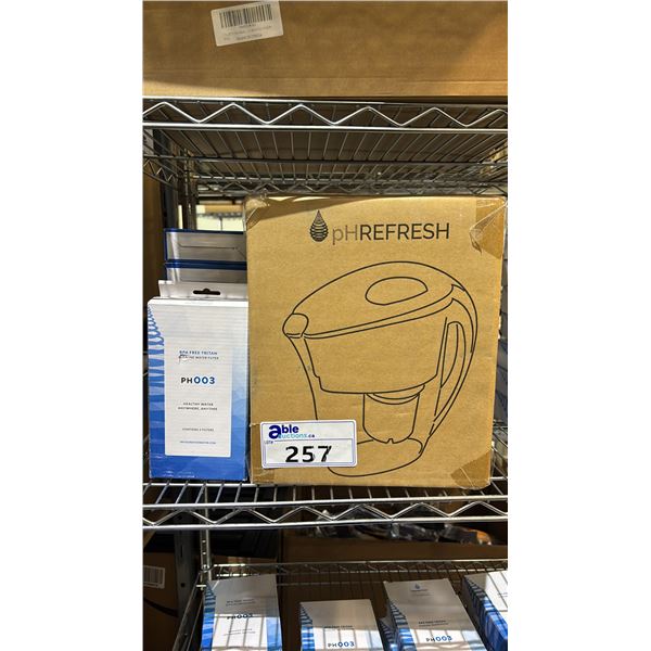 INVIGORATED WATER PHREFRESH WATER FILTER JUG & 8 BOXES OF REPLACEMENT FILTERS