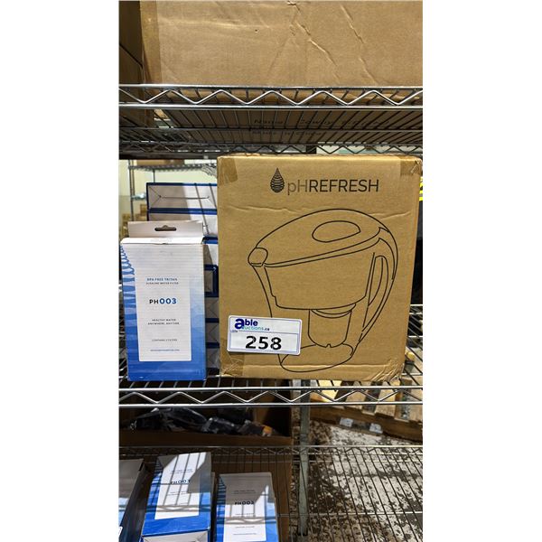 INVIGORATED WATER PHREFRESH WATER FILTER JUG & 8 BOXES OF REPLACEMENT FILTERS