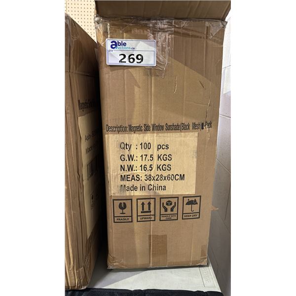 CASE OF MAGNETIC BLACK MESH SIDE WINDOW VEHICLE SUNSHADES